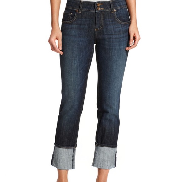 Kut from the Kloth Denim - Kut From The Kloth Cameron Straight Leg Cuffed Jeans Sz 8